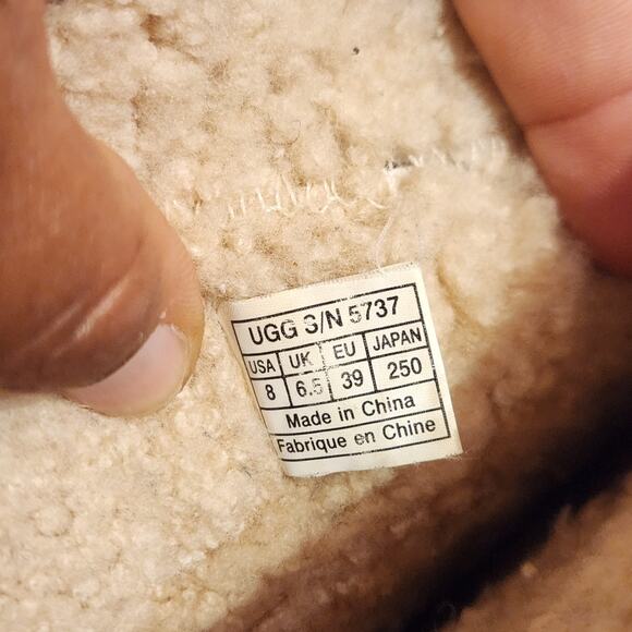 UGG Womens Sz 8 Meridian Brown Quilted Waterproof Winter Boots Vibram Soles Snow - Picture 6 of 11